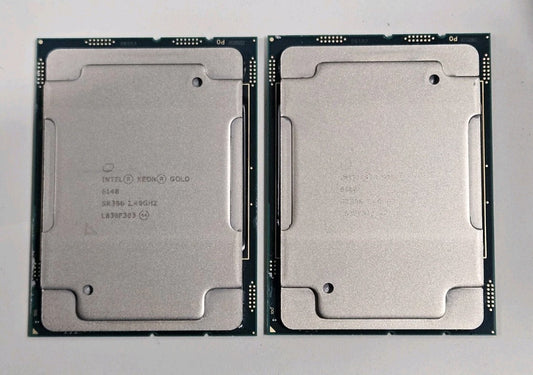 LOT OF 2 Intel Xeon Gold 6148 2.40GHz 27.5MB LGA3647 20-Core CPU Processor SR3B60