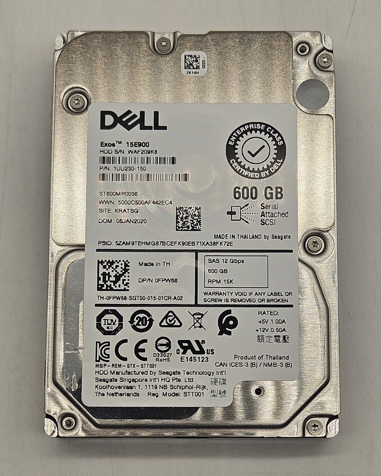 Seagate EXOS 15E900 600GB 15k RPM SAS 12Gbps 256MB 2.5" Hard Drive ST600MP00361