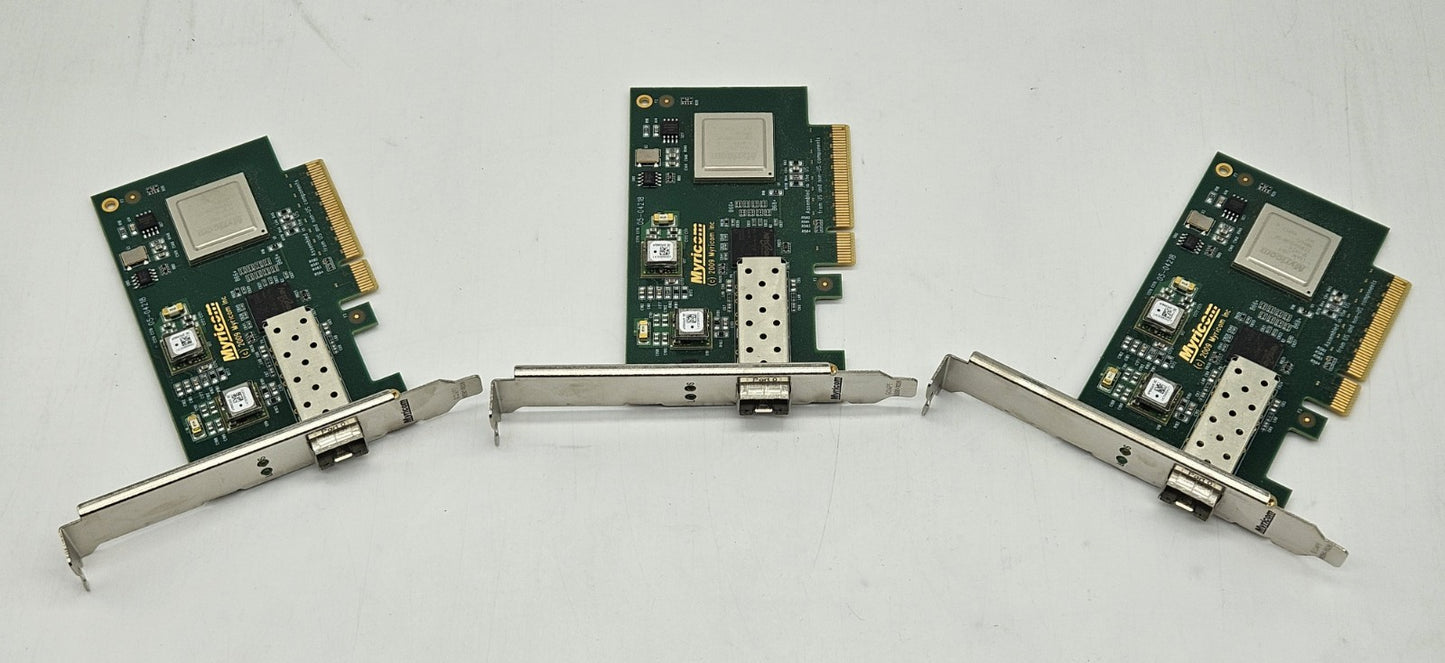 LOT OF 3 Myricom 1-Port 10Gb SFP+ PCI-e x8 Network Adapter 10G-PCIE-8B-S0