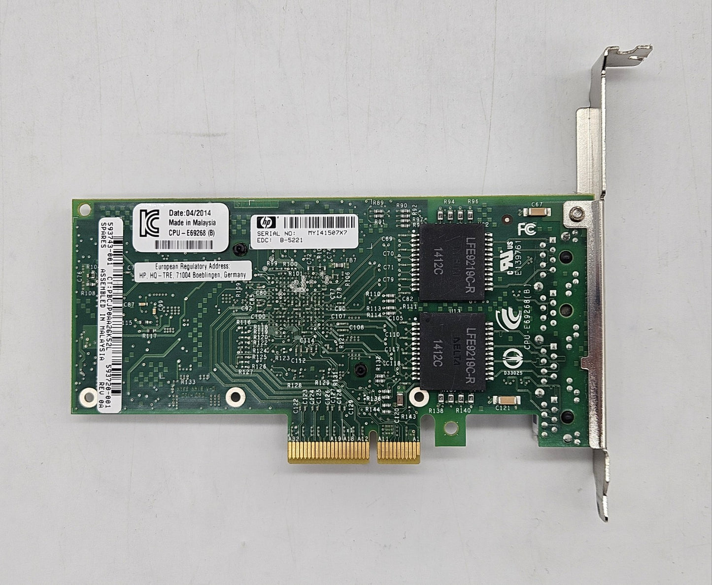 HP 4-Port Gigabit Ethernet PCI-e x4 Network Adapter (High Profile) 593743-0013