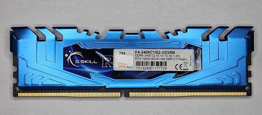 G.Skill Ripjaws 8GB PC4-19200 DDR4-2400MHz Desktop Memory RAM F4-2400C15Q-32GRB0