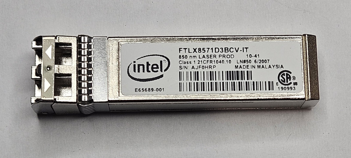 LOT OF 3 Intel 10G-SR MMF 300m 850nm Duplex LC SFP+ Transceiver FTLX8571D3BCVIT11