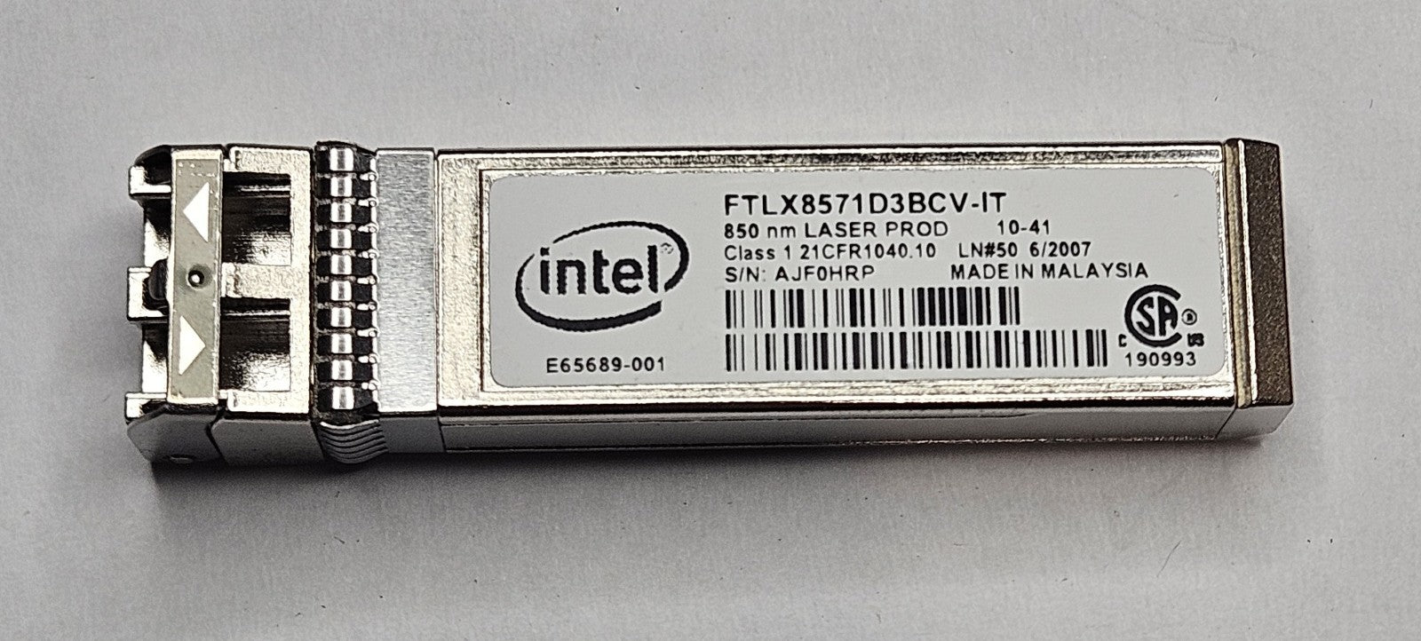 LOT OF 3 Intel 10G-SR MMF 300m 850nm Duplex LC SFP+ Transceiver FTLX8571D3BCVIT11