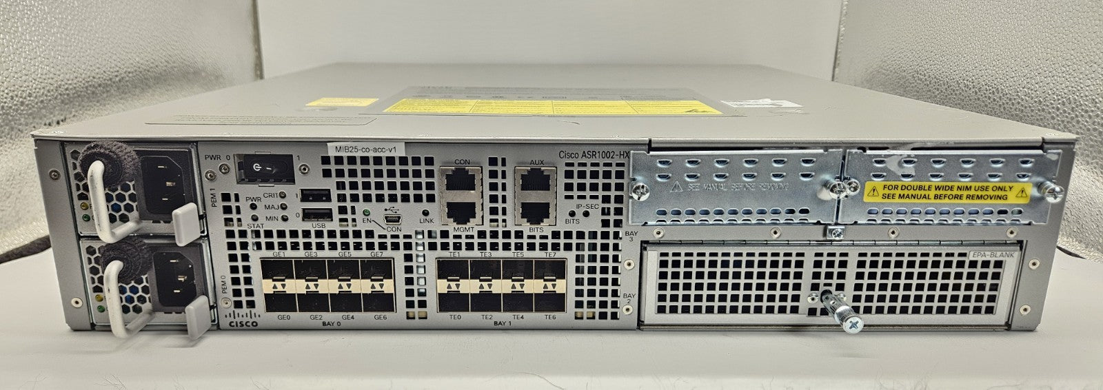 Cisco 8-SFP & 8-SFP+ Aggregation Router IPBase 2x PSU ASR1002-HX1