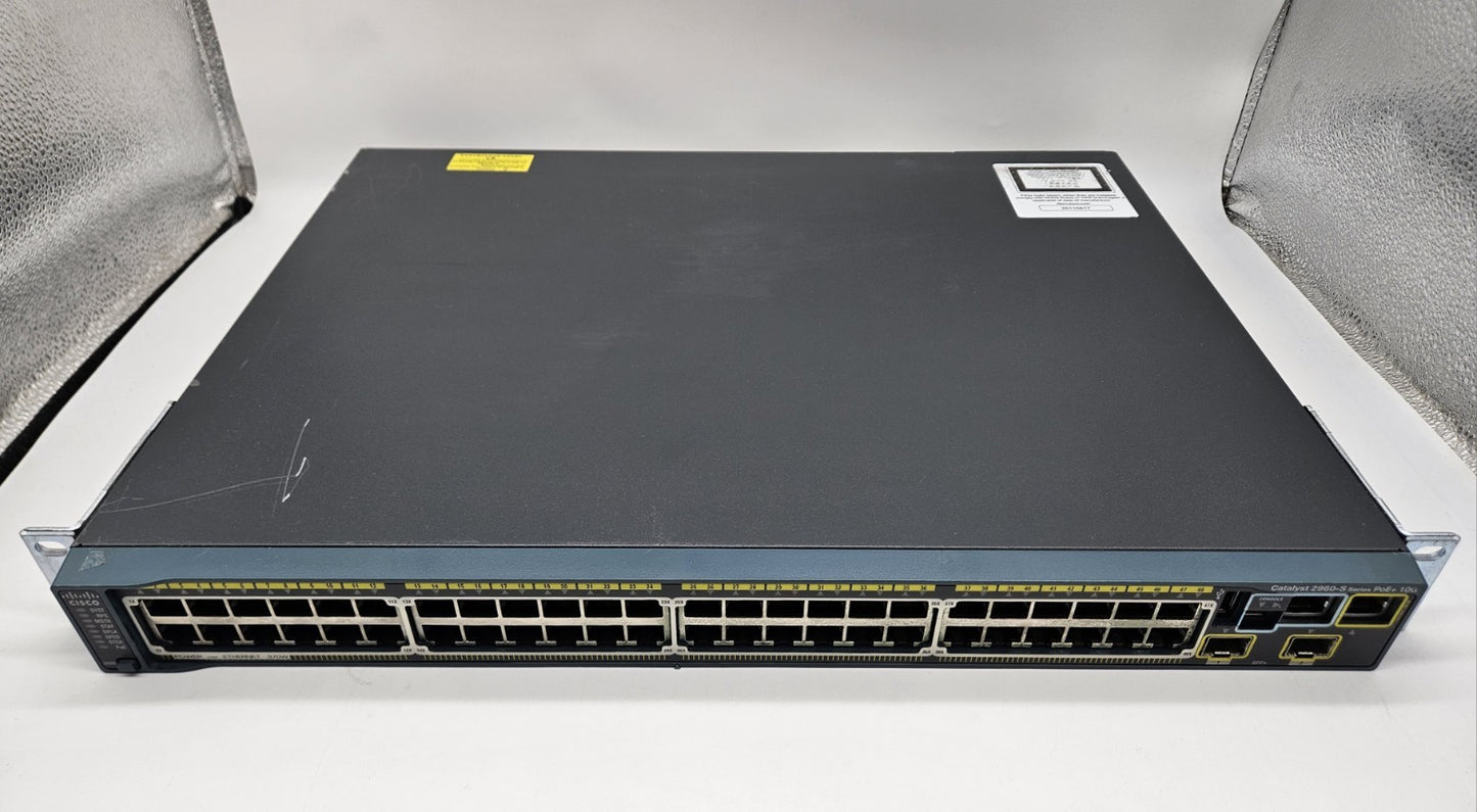 Cisco Catalyst 2960S 48-Port GbE PoE & 2-SFP+ Network Switch WS-C2960S-48LPD-L0