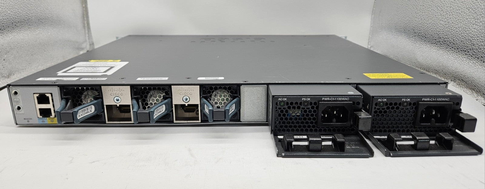 Cisco 3650 48-Port UPoE GbE (12-10GbE) & 4-SFP Network Switch WS-C3650-12X48UQ-E3