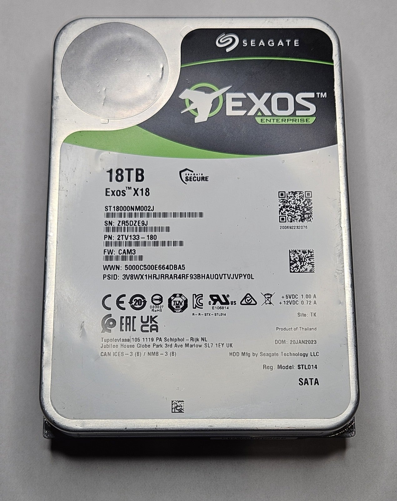 Seagate Exos X18 18TB 7.2K SATA 6Gb/s 3.5" Hard Drive 2 ST18000NM002J1