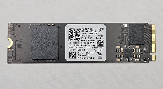 Western Digital SN740 256GB PCI Express 4.0 x4 NVMe M.2 2280 SSD SDDQNQD-256G0