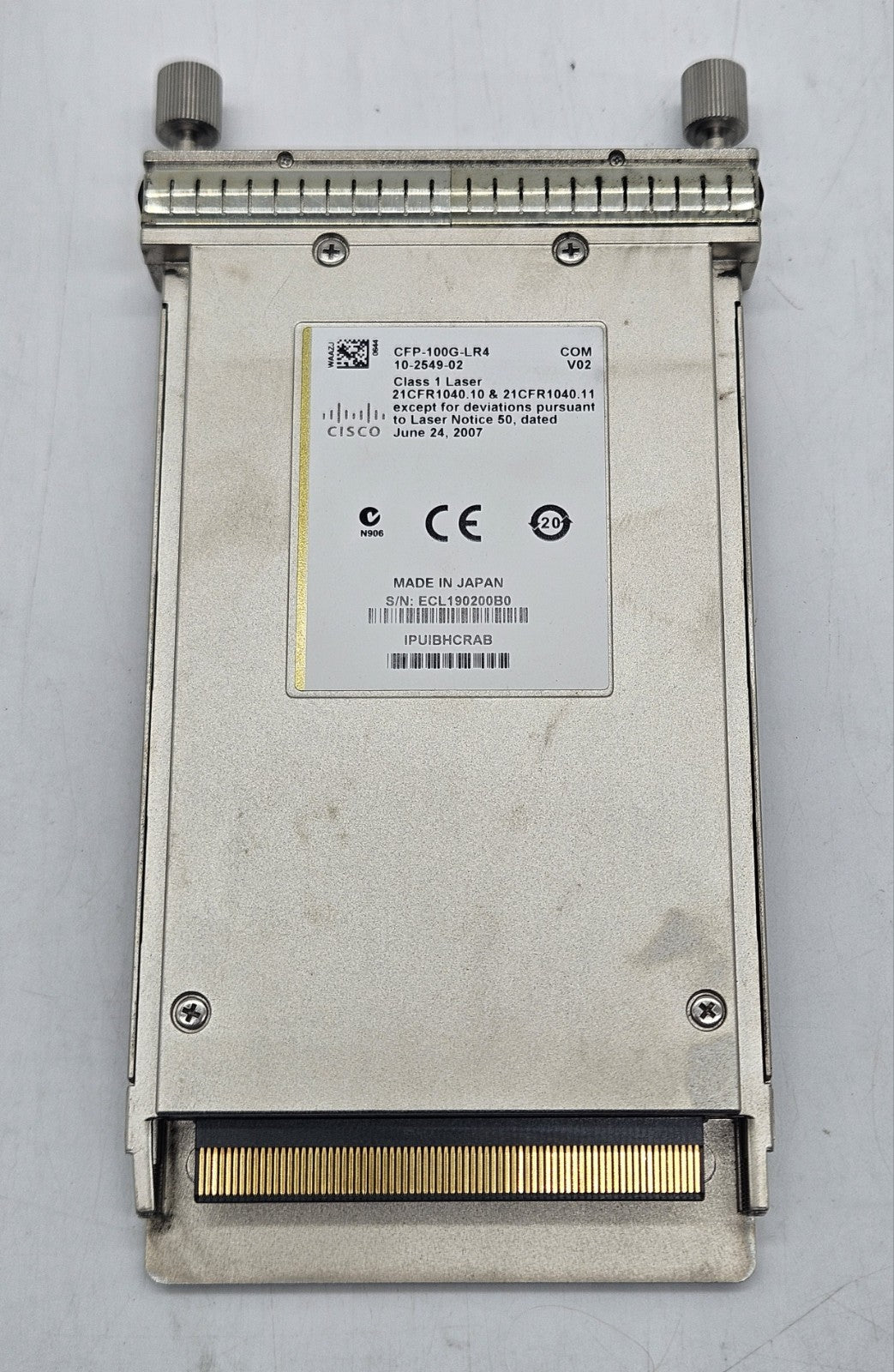 Cisco 100GBase-LR4 SMF10km 1310nm Duplex LC CFP Transceiver CFP-100G-LR42