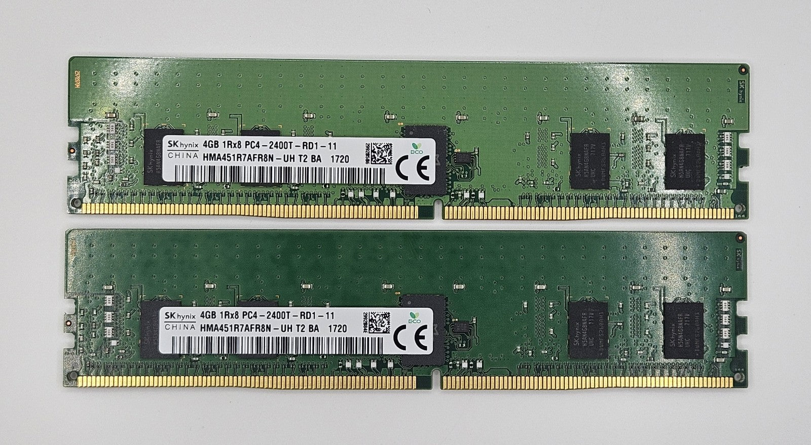 LOT OF 2 Hynix 4GB PC4-19200 DDR4-2400T ECC REG Server RAM HMA451R7AFR8N-UH0