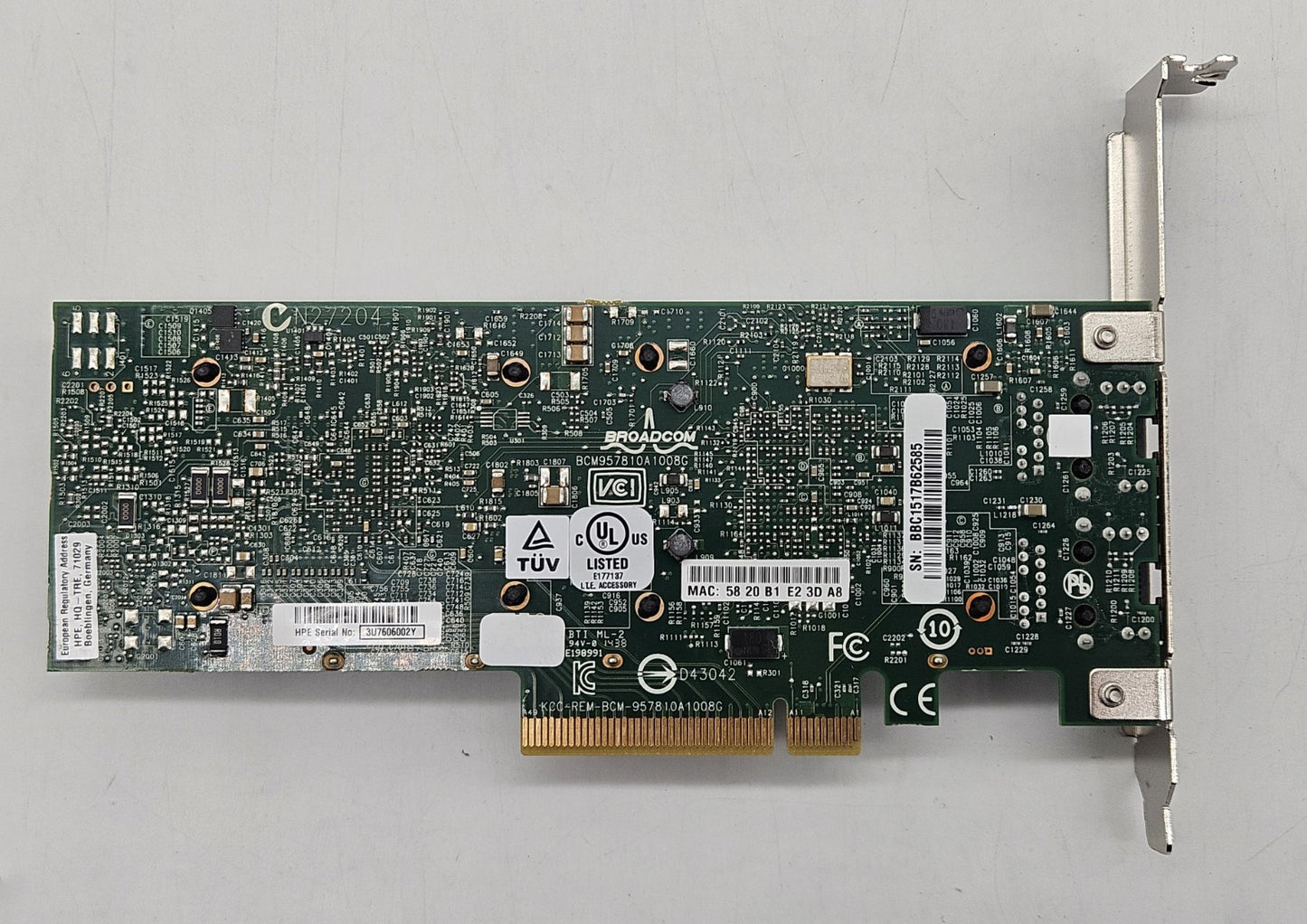HP QLE8452-RJ-HP X-5525 2-Port 10Gb SFP Converged Network Adapter 827605-0013