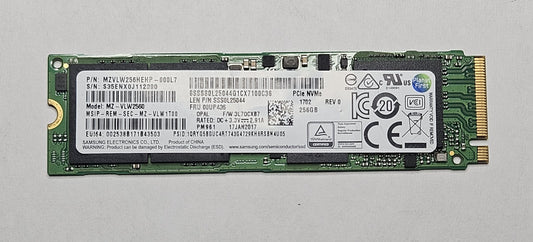 Samsung MZ-VLW2560 256GB TLC PCI Express 3.0 x4 NVMe M.2 2280 SSD MZVLW256HEHP0