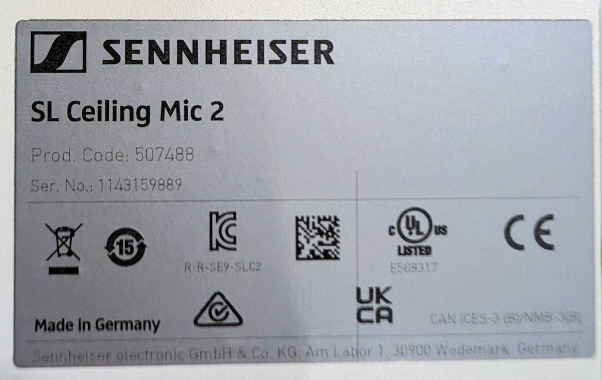 SENNHEISER TeamConnect SL Ceiling Mic 2 White 5074883