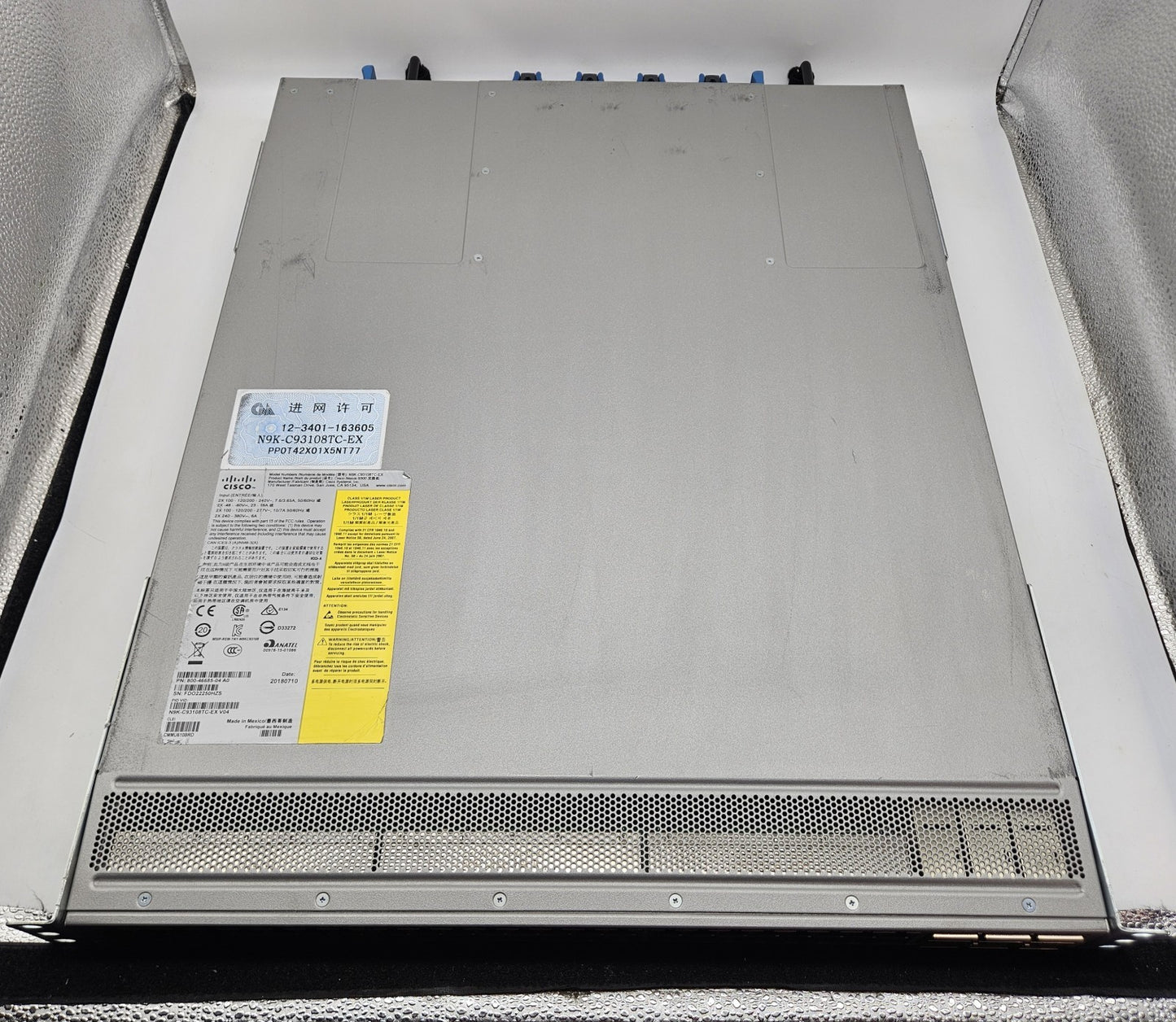 Cisco Nexus 48-Port 10GbE & 6-QSFP28 Network Switch N9K-C93108TC-EX (BLUE)2