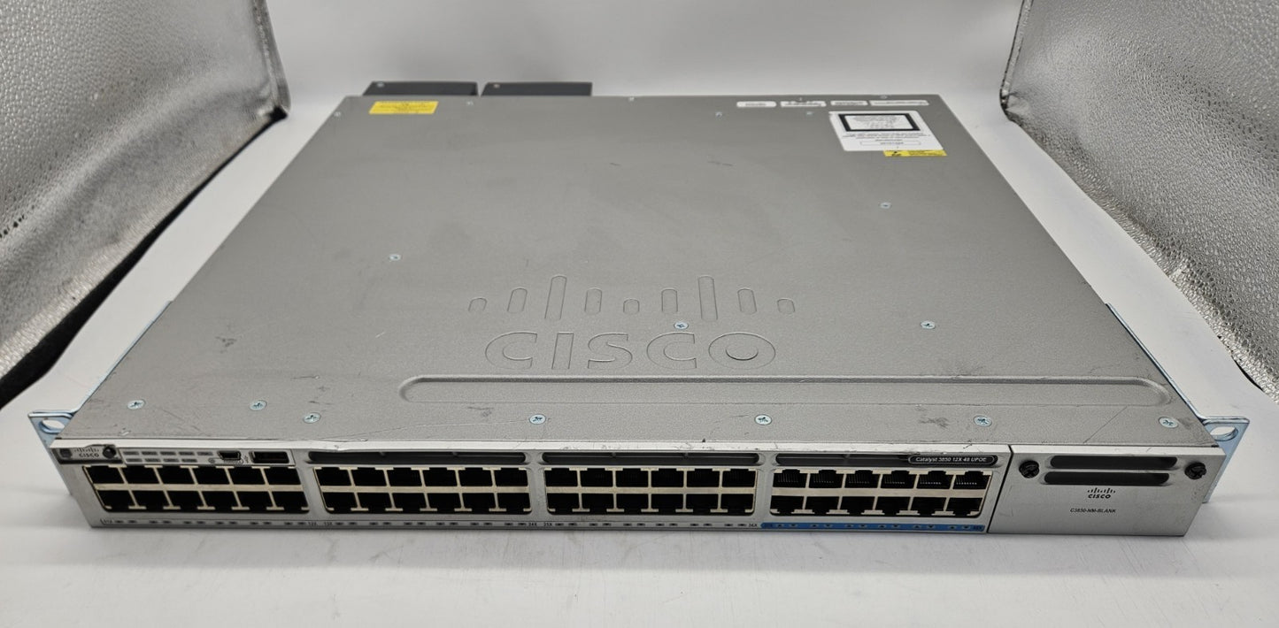 Cisco Catalyst 3850 48-Port GbE (12-10GbE) Network Switch WS-C3850-12X48U-E0