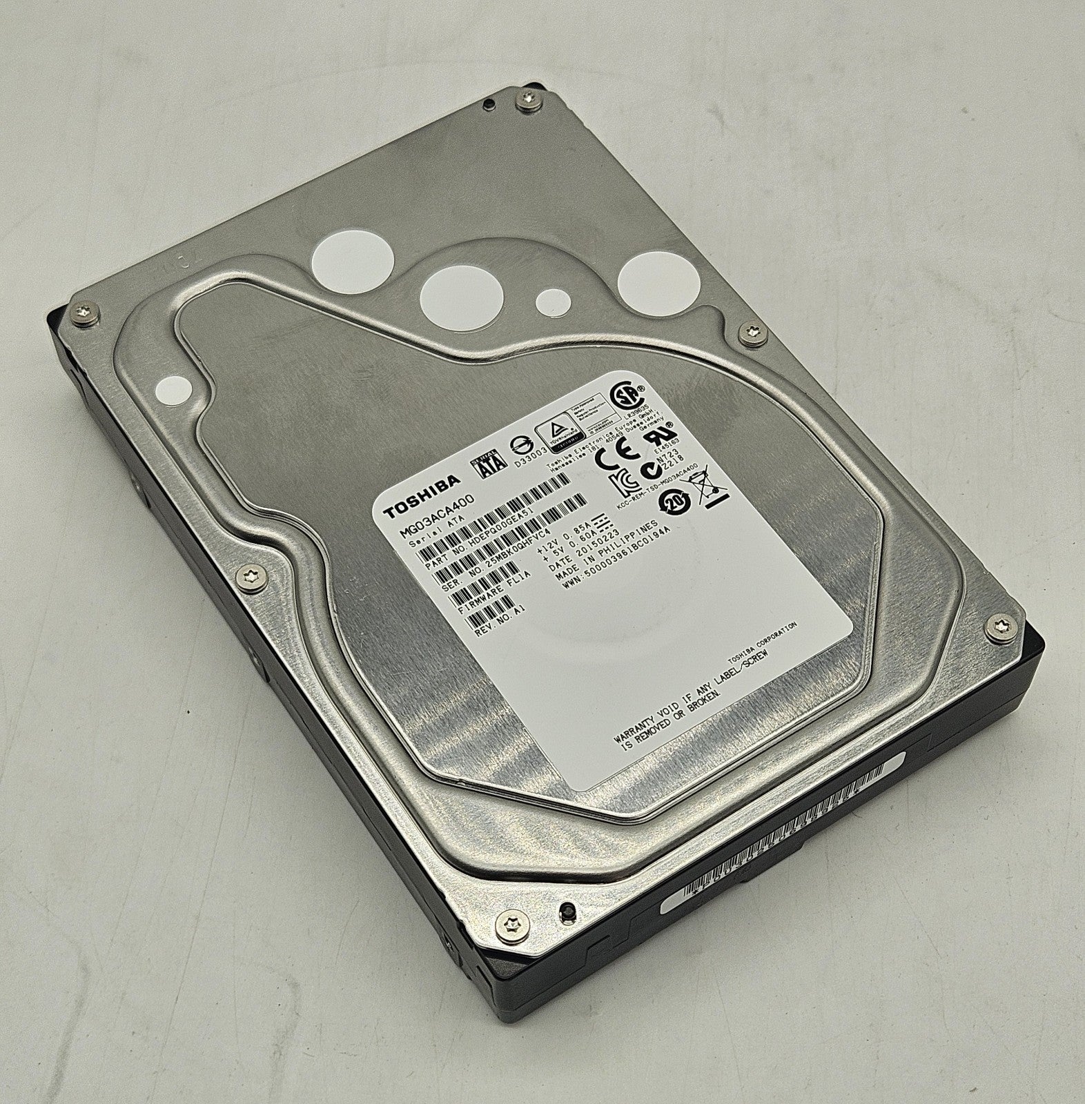 Toshiba 4TB 7200RPM SATA 6Gbps 64MB Cache (512n) 3.5" Hard Drive MG03ACA4000