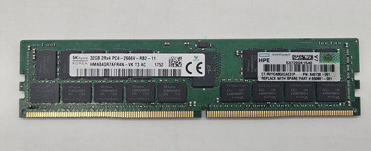 HP 32GB 2Rx4 PC4-21300 DDR4-2666MHz ECC REG 288-Pin Server Memory RAM 840758-0910