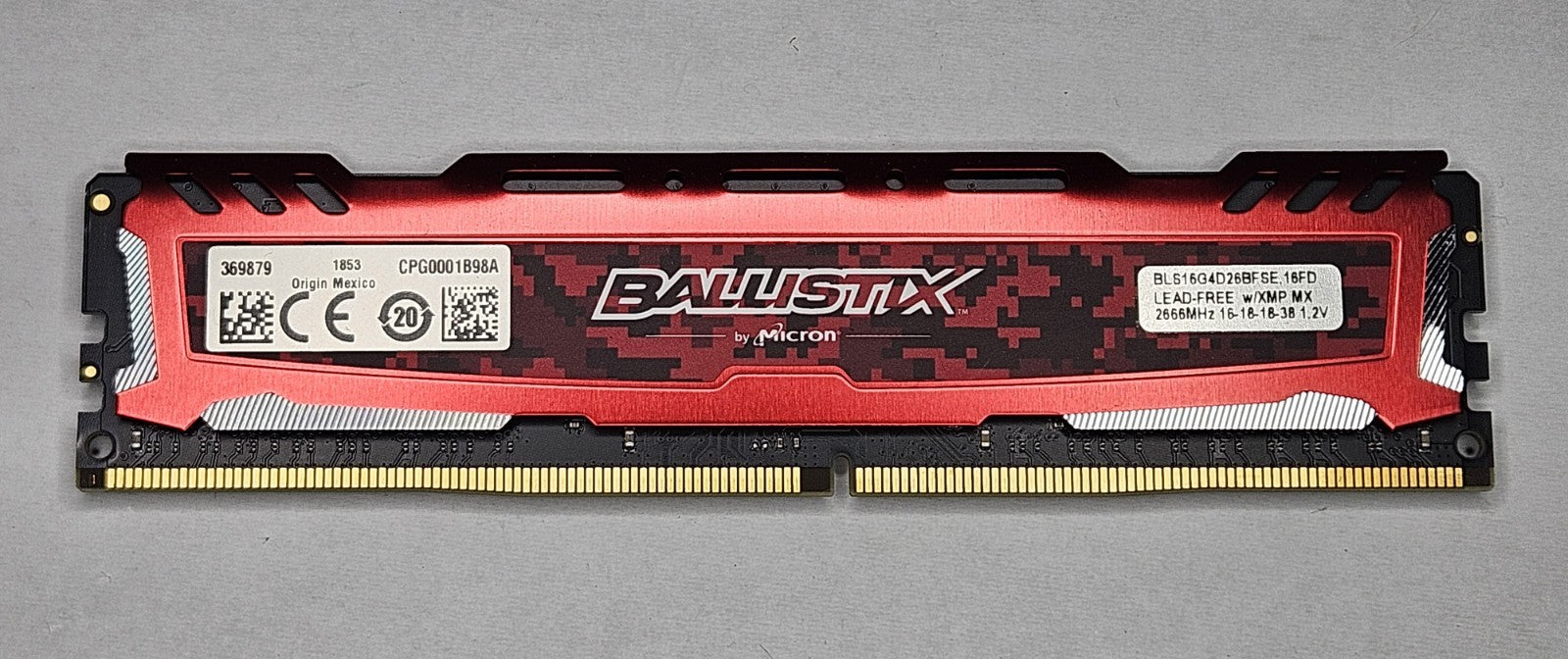 LOT OF 2 Ballistix 16GB PC4-21300 DDR4-2666MHz Desktop RAM BLS16G4D26BFSE.16FD1