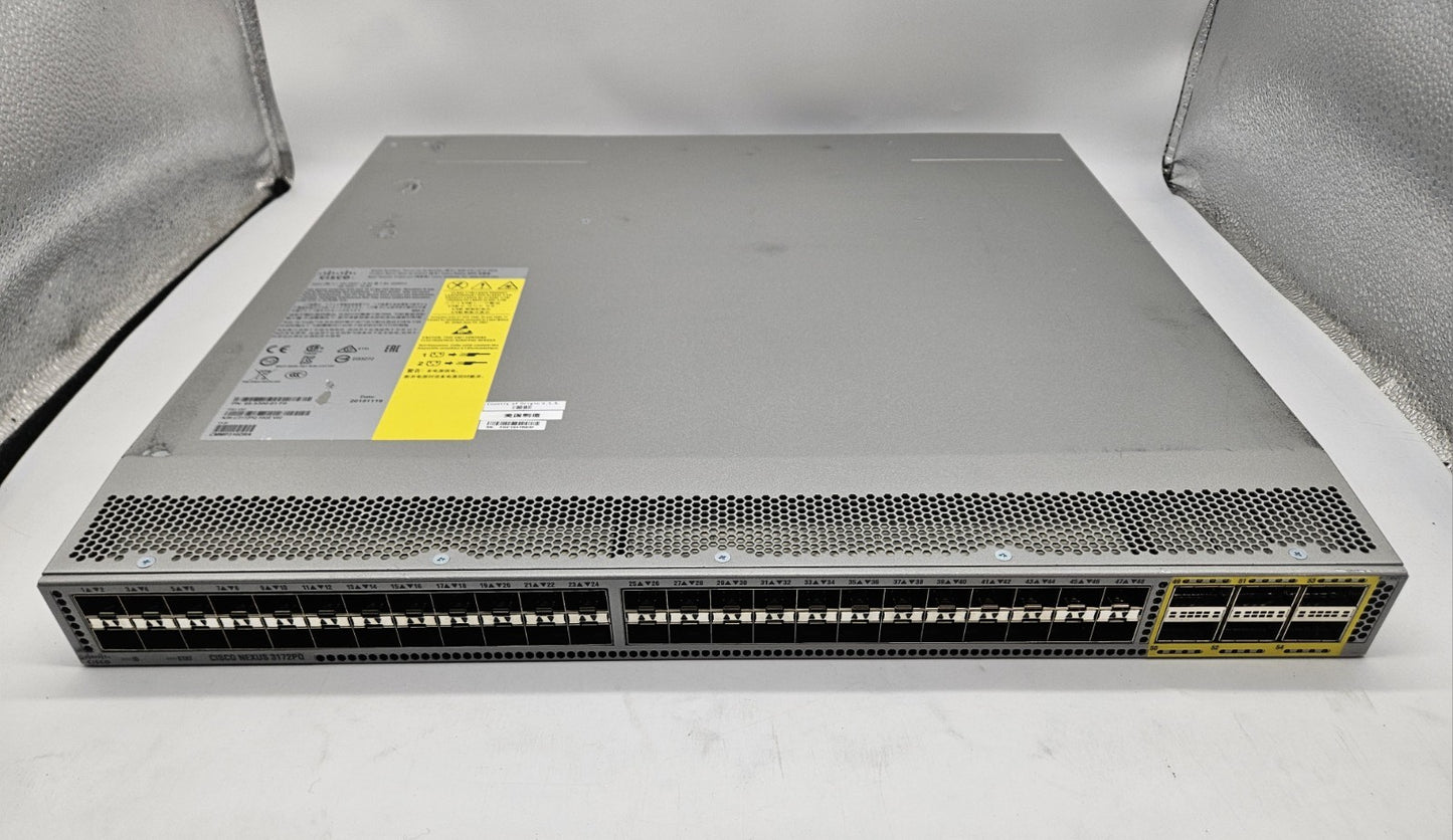 Cisco Nexus 3172PQ 48-Port 10Gb SFP+ & 6-QSFP+ Network Switch N3K-C3172PQ-10GE0