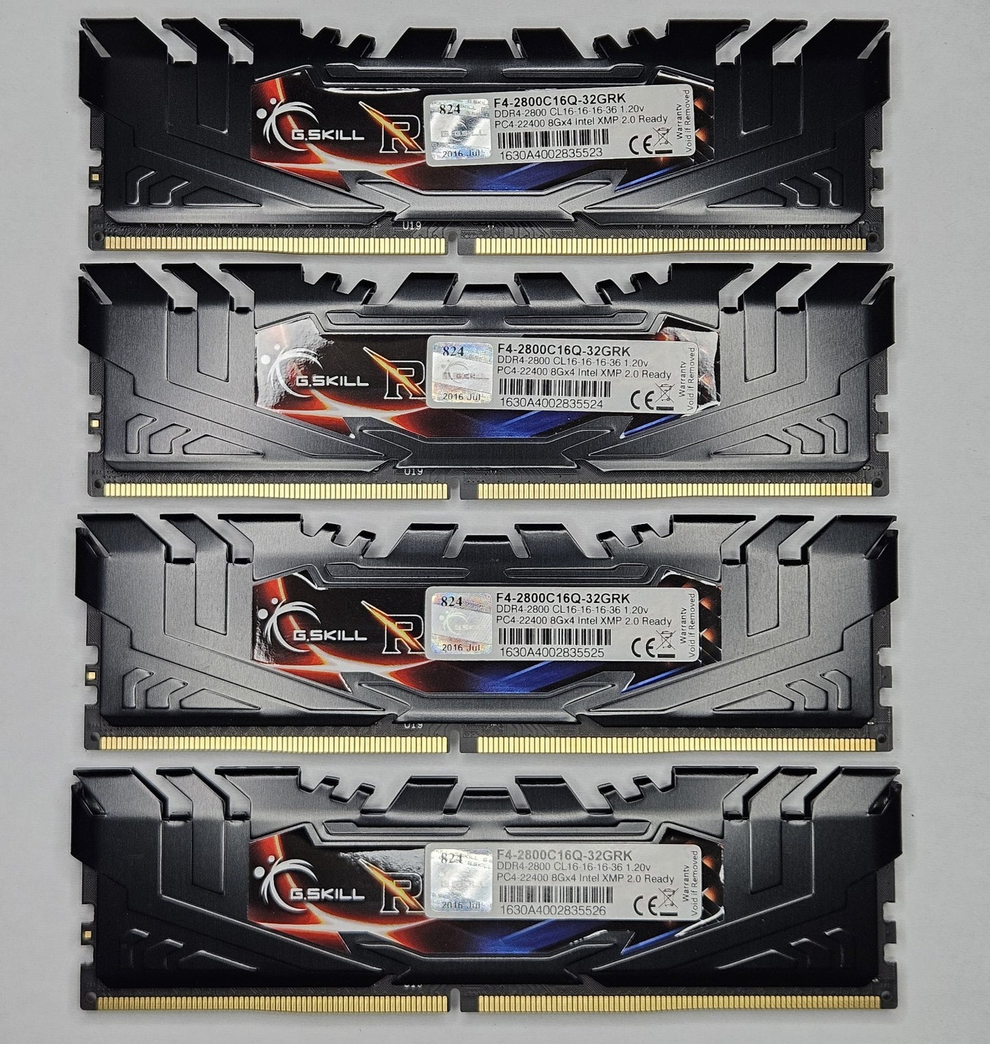 Ripjaws 32GB Kit (4X8GB) PC4-22400 DDR4-2800MHz Desktop RAM F4-2800C16Q-32GRK0