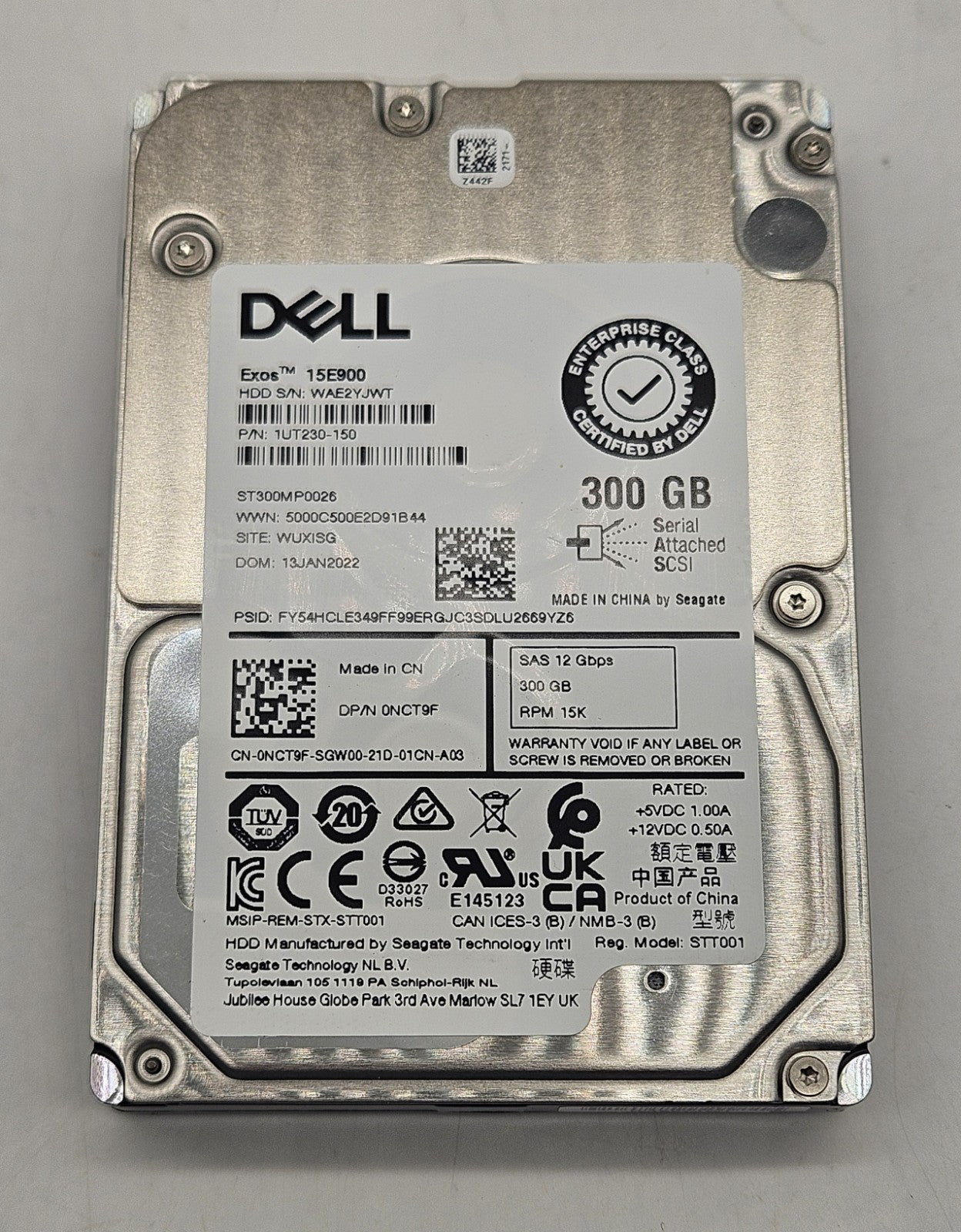 Samsung 300GB 15k RPM SAS 12Gbps 256MB (ISE / 512n) 2.5" Hard Drive ST300MP00261