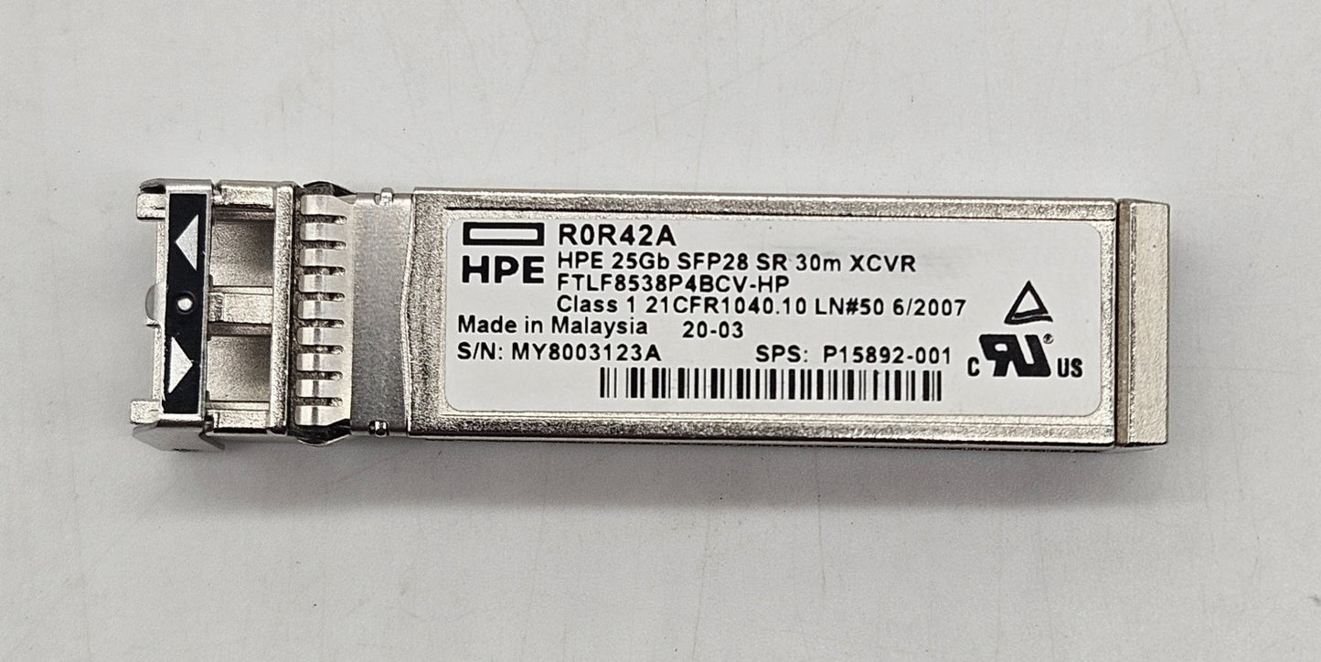 HP R0R42A 25Gb SFP28 SR 30m Transceiver P15892-0011
