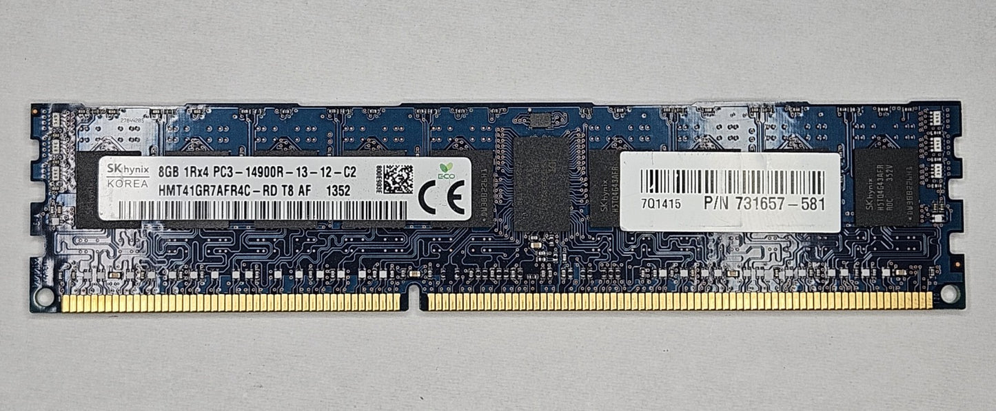Hynix 8GB PC3-14900 DDR3-1866MHz ECC REG 240-Pin Server Memory HMT41GR7AFR4C-RD0