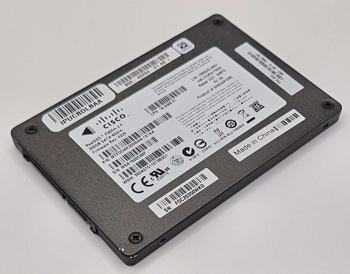 Micron RealSSD P400m 200GB MLC SATA 6Gbps 2.5" SSD MTFDDAK200MAN0