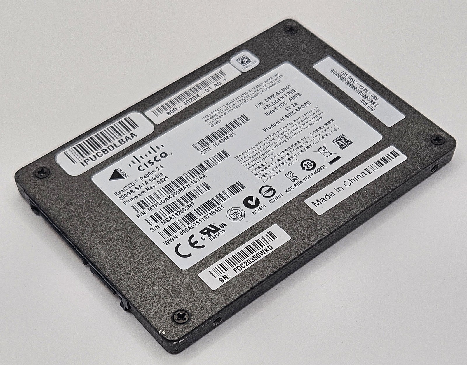 Micron RealSSD P400m 200GB MLC SATA 6Gbps 2.5" SSD MTFDDAK200MAN0