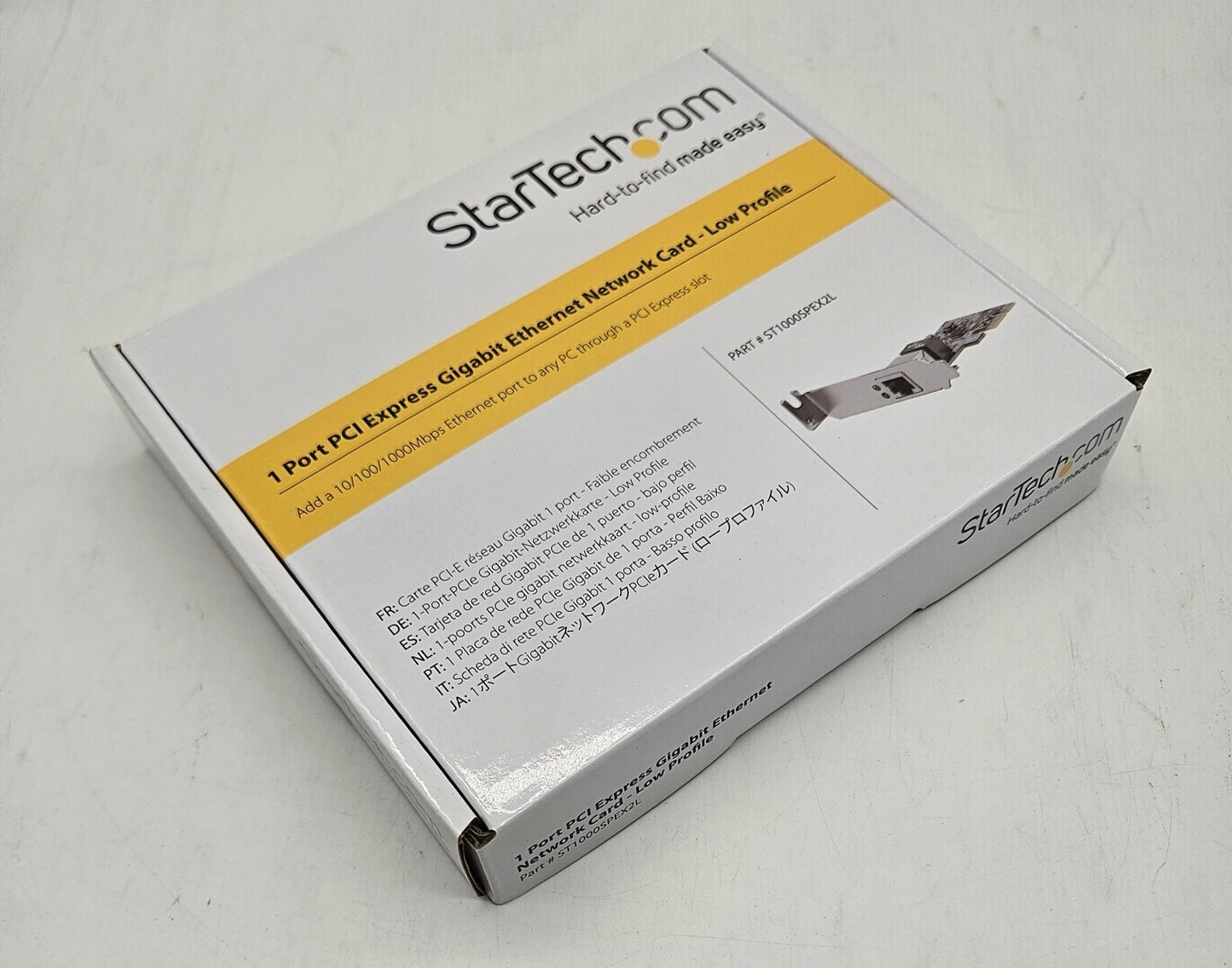 NEW StarTech 1-Port PCIe Gigabit NIC Network Adapter Card 8STARPEX2L LOW+HIGH0