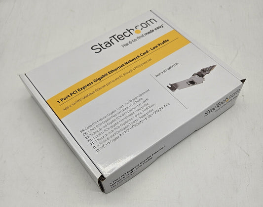 NEW StarTech 1-Port PCIe Gigabit NIC Network Adapter Card 8STARPEX2L LOW+HIGH0