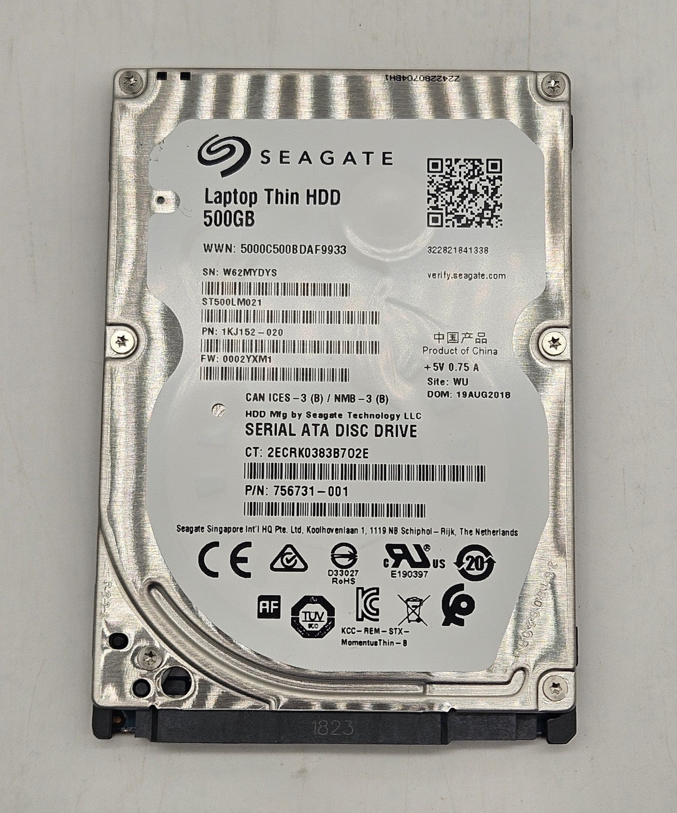 LOT OF 3 Seagate Thin 500GB 7200RPM SATA 6Gbps 32MB 2.5" Hard Drive ST500LM0211