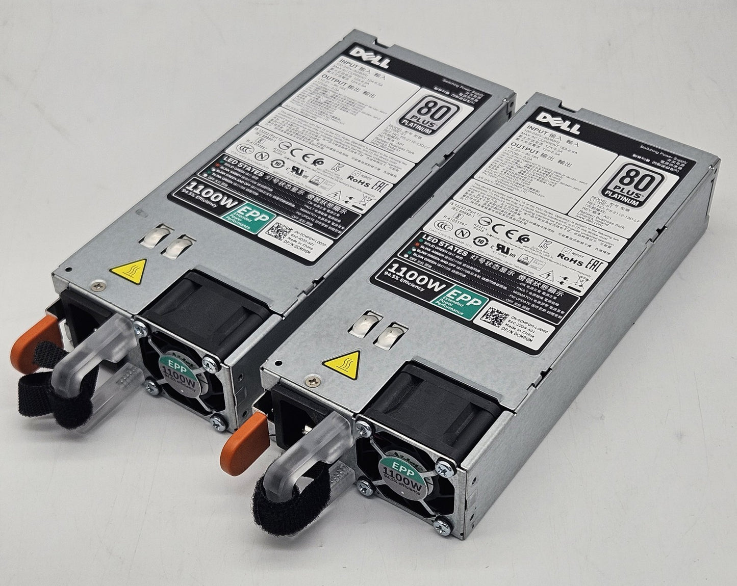 LOT OF 2 DELL 1100w 80Plus Platinum Power Supply for R630 R730 R740 Server CMPGM0