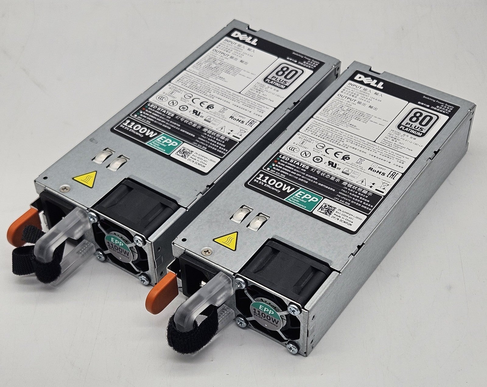 LOT OF 2 DELL 1100w 80Plus Platinum Power Supply for R630 R730 R740 Server CMPGM0