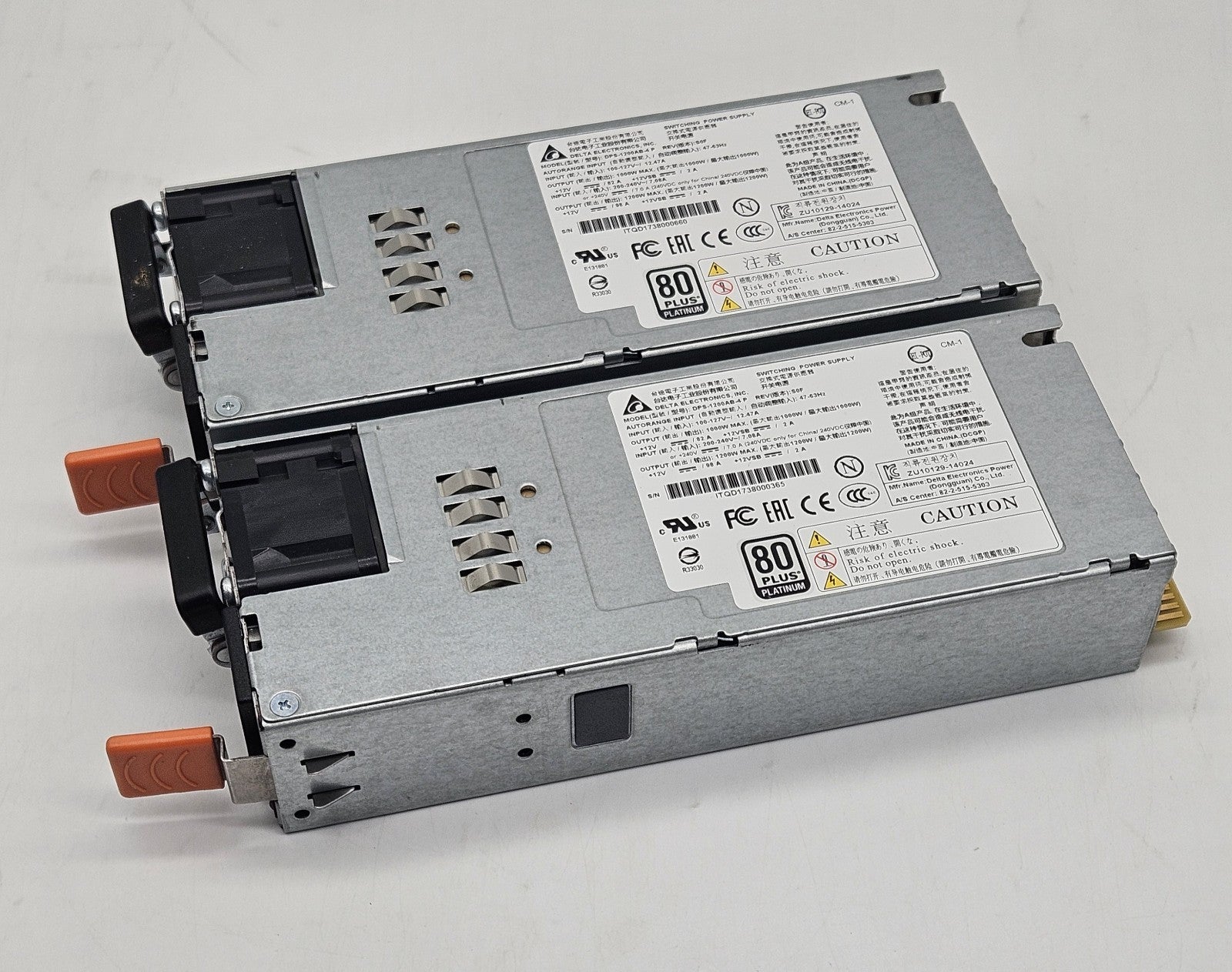 LOT OF 2 Delta 1200w 80 Plus Platinum Flex Slot Power Supply DPS-1200AB0