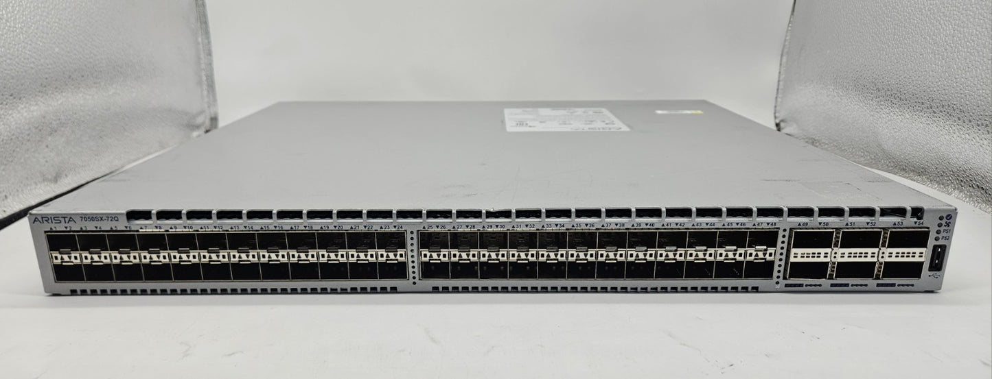 Arista 48-Port 10GB SFP+ & 6-40GB QSFP+ Network Switch 2xPSU Blue DCS-7050SX-72Q1