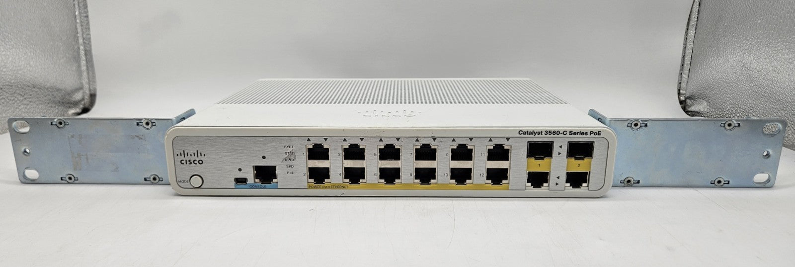 Cisco Catalyst 12-Port 10/100 PoE & 2-Port SFP Network Switch WS-C3560C-12PC-S1