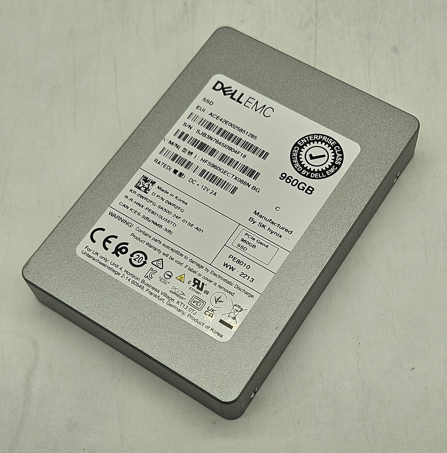 HYNIX PE8010 960GB Read Intensive PCI-E 4 x4 U.2 NVMe 2.5" SSD HFS960GECTX088N0