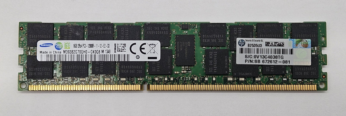 Samsung 16GB PC3-12800R DDR3-1600 ECC REG Server Memory RAM M393B2G70QH0-CK00