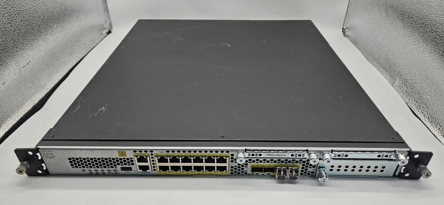 Cisco FirePower 2130 12-Port GbE & 4-SFP+ Security Appliance w/240G SSD FPR-21300