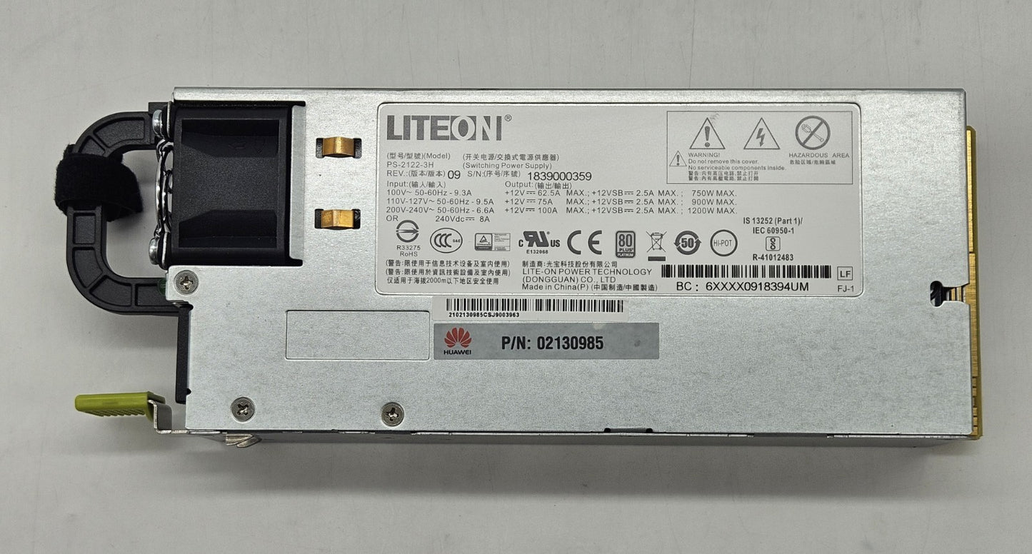 LiteON 1200W Power Supply for Huawei Server PS-2122-3H1
