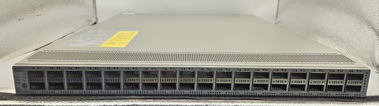 Cisco Nexus 9336C 36-Port 100GB QSFP28 Network Switch w/2x PSU N9K-C9336C-FX21