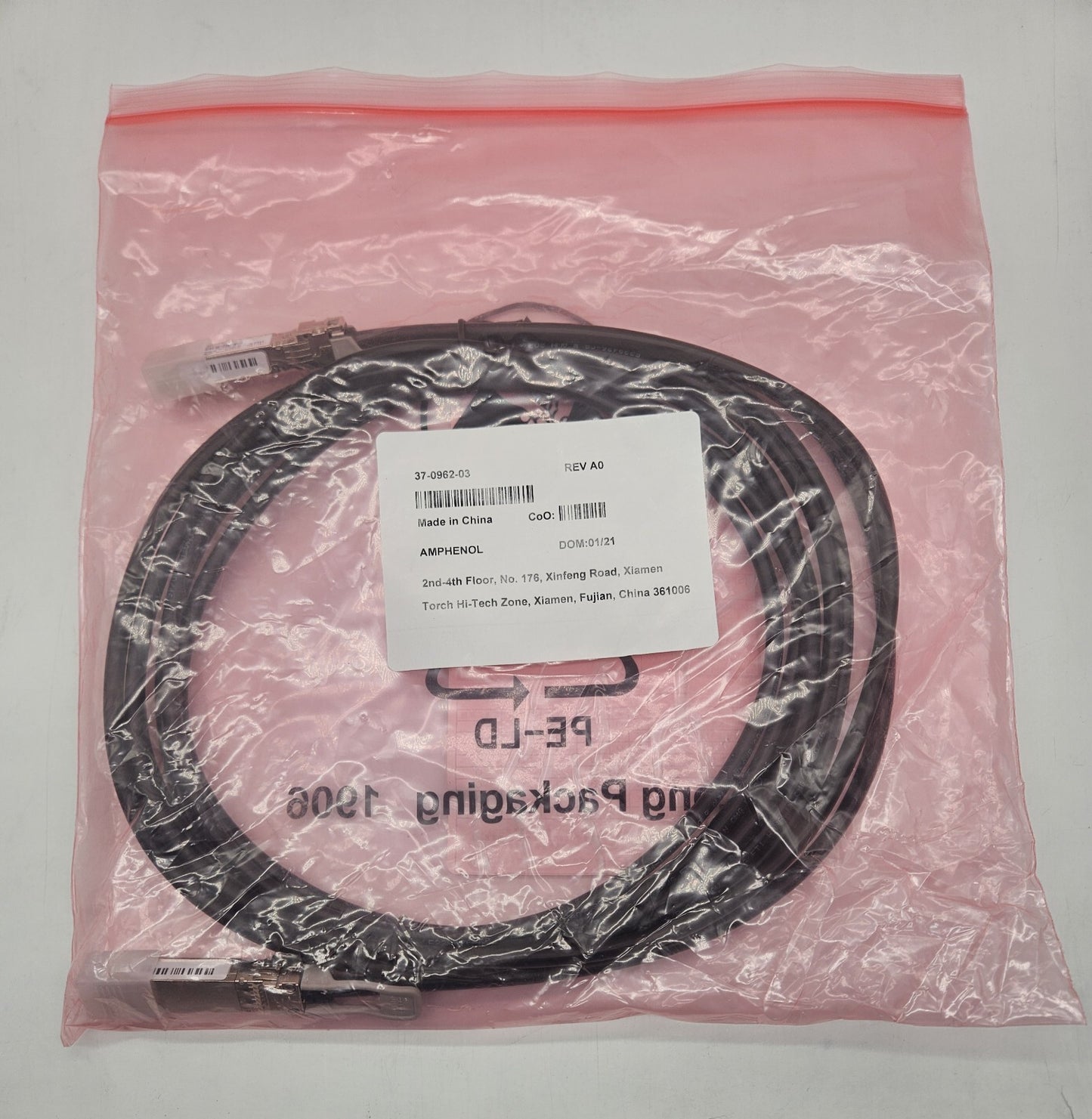 LOT OF 3 Cisco SFP-H10GB-CU5M 5M SFP+ Copper Twinax Fibre Cable 37-0962-032