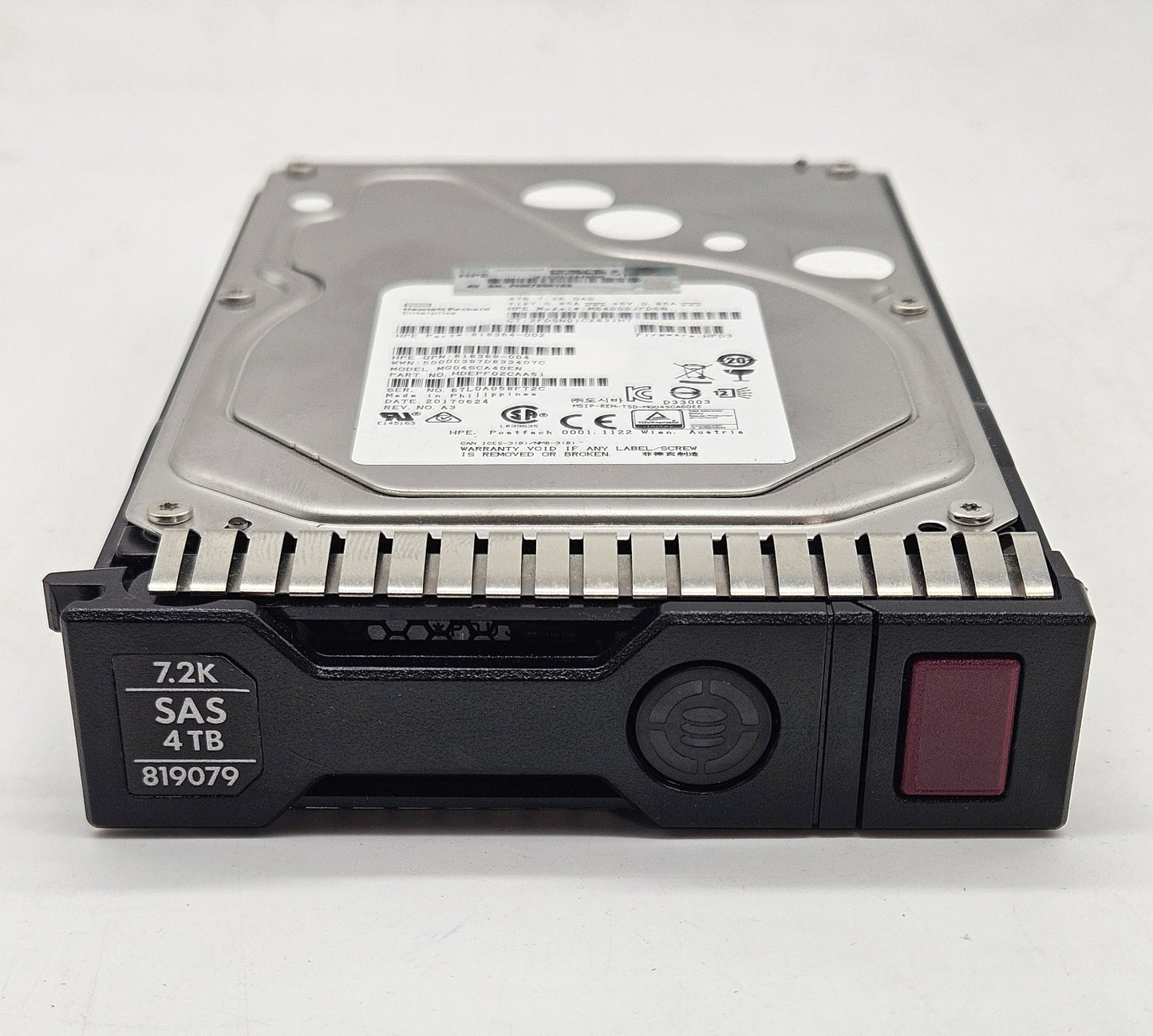 HP 4TB 7200RPM SAS 12Gbps 128MB Cache (512n) 3.5" Hard Drive 819079-0012