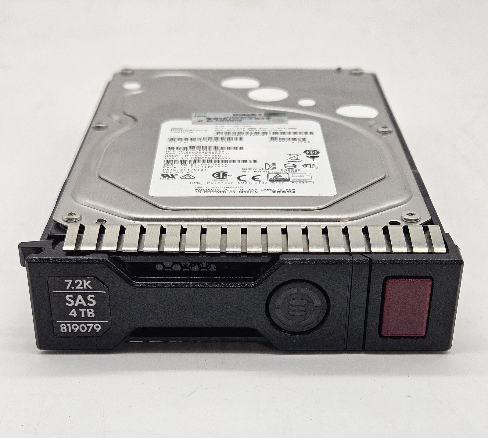 HP 4TB 7200RPM SAS 12Gbps 128MB Cache (512n) 3.5" Hard Drive 819079-0012