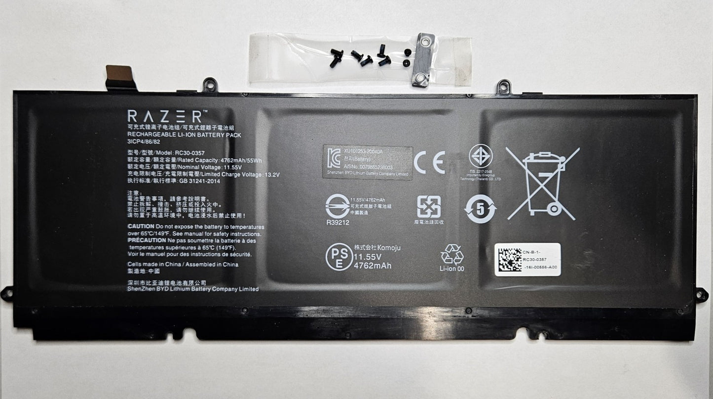 RZ09-0357 Genuine Battery for Razer Book 13 UHD Touch 2020 FHD RC30-03570