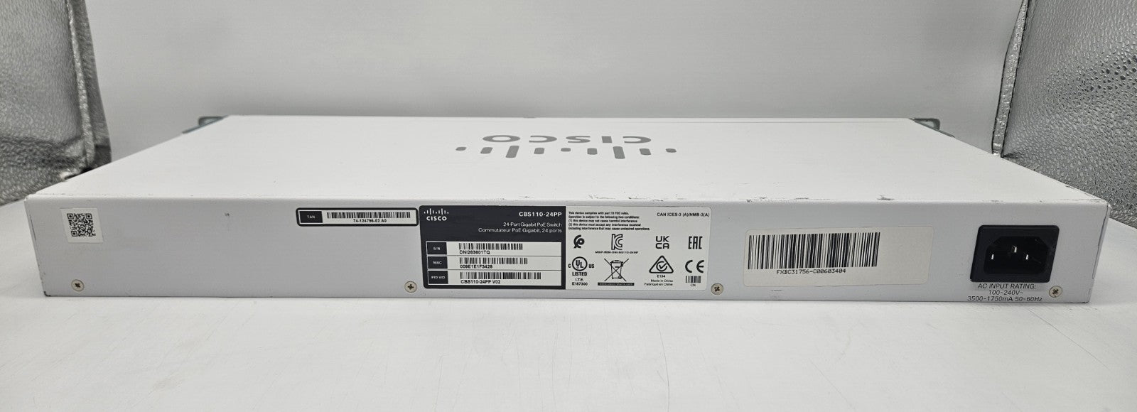 Cisco 24-Port GbE (12-PoE+) & 2-Port DP (RJ45/SFP) Network Switch CBS110-24PP3