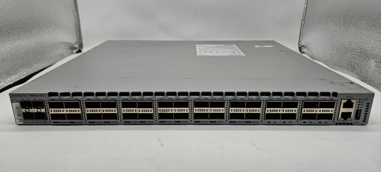Arista 32-Port 40Gb QSFP+ & 4-Port 10Gb SFP+ Network Switch DCS-7050QX-32S B-F1