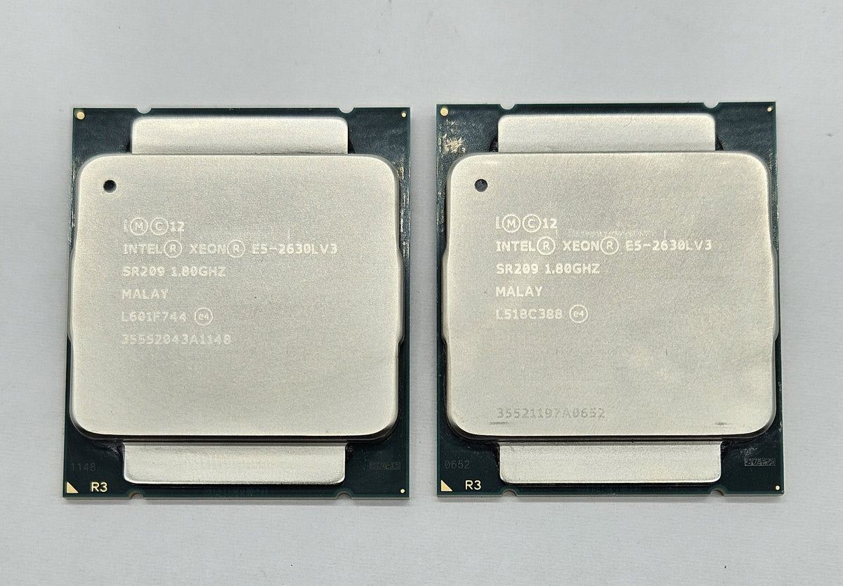 LOT OF 2 Intel Xeon E5-2630L v3 1.8GHz 20MB LGA2011-3 8-Core CPU Processor SR2090