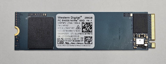 Western Digital PC SN530 256GB TLC PCIe 3.0 x4 M.2 2280 NVMe SSD SDBPNPZ-256G0